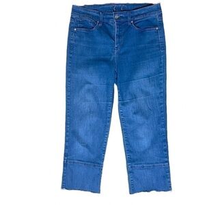 Nydj RAW HEM HIGH RISE Crop Jeans
